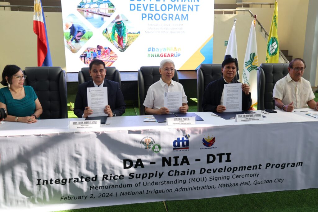 DA, DTI, and NIA Collaborate for Efficient Rice Supply Chain